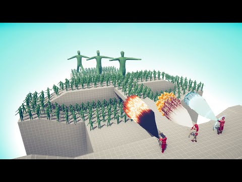 100x ZOMBIE + GIANTS vs 3x EVERY GOD - TABS | Totally Accurate Battle Simulator