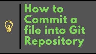 How to commit a file in Git using terminal?