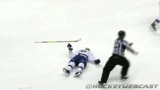 Dan Kelly&#39;s Brutal Hit on Andreas Johnson - AHL Playoffs - May 10, 2016 (HD)
