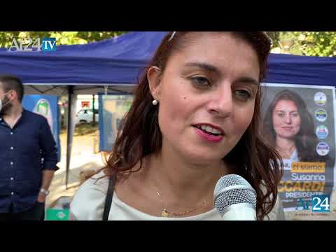 Susanna Ceccardi ad Arezzo con Stefano Mugnai: "Sanità toscana da rifare, governerò la Regione"