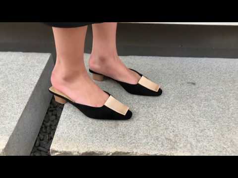 Chiko Jemma Square Toe Block Heels Clogs/Mules