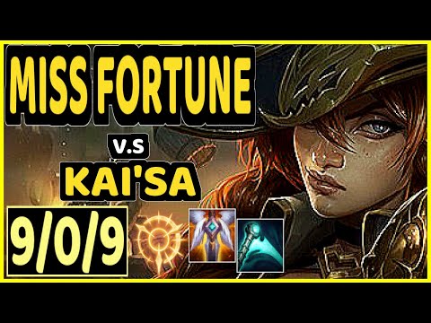 TALLY (MISS FORTUNE) vs KAI'SA - 9/0/9 KDA BOTTOM ADC GAMEPLAY - OC Ranked GRANDMASTER