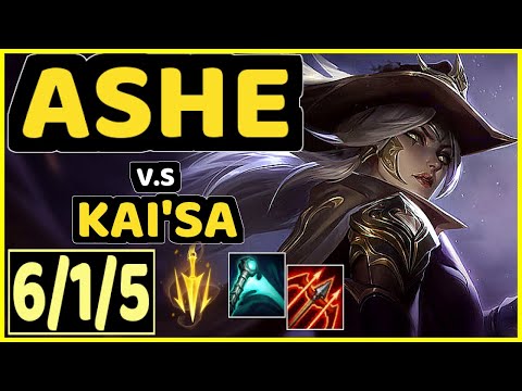 WOOLITE (ASHE) vs KAI'SA - 6/1/5 KDA BOTTOM ADC GAMEPLAY - EUW Ranked GRANDMASTER