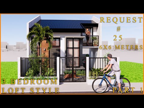 6x6 Meters 3 Bedroom Loft Style (Request #25) Part 1