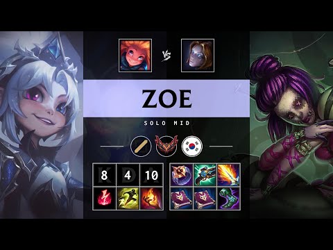 Zoe Mid vs Orianna - KR Grandmaster Patch 25.20