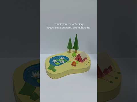 DIY-Miniatur-Camping mit Seerosenteich-Vibes 🏕️🪷 #shorts #camping #fyp