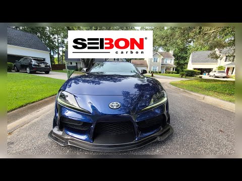 Seibon Carbon lip installation on Supra A90