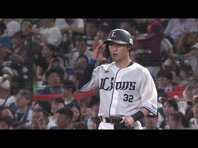 【3回裏】初球を捉えた!! ライオンズ・山村崇嘉 ライト前へのタイムリーヒットで点差を縮める!! 2025年7月16日 埼玉西武ライオンズ 対 北海道日本ハムファイターズ