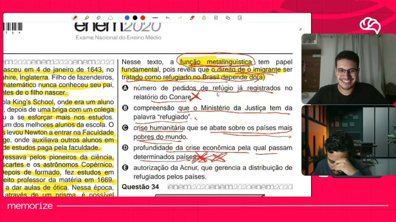 Resolução em Vídeo — Questão 33 ENEM 2020 PPL