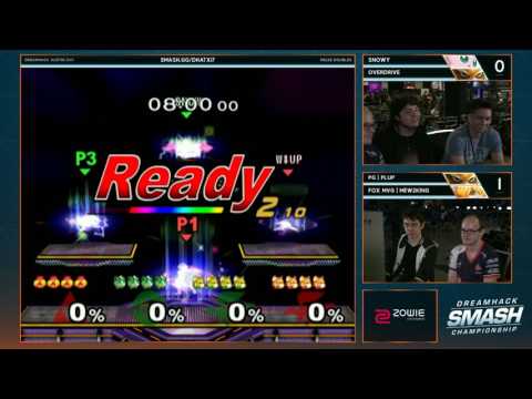 DHA 2017 SSBM Doubles - Snowy & Overdrive Vs. PG | Plup & FOX MVG | Mew2King - Smash Melee