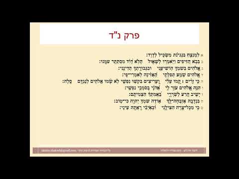 תהילים פרק נד, Psalm 54 נוסח ספרדי ירושלמי