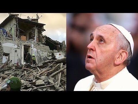 Click to Watch the Pope Francis reacts to devastating quake in Italy video