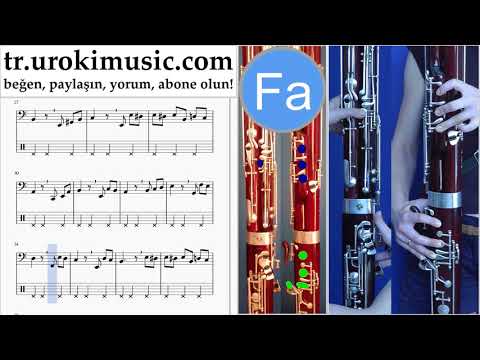 Fagot dersleri Beethoven - Für Elise Notalar Eğitim Bölüm#2 um-b723