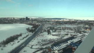 preview picture of video 'Flight from Tallinn to Viljandi and landing on frozen lake'