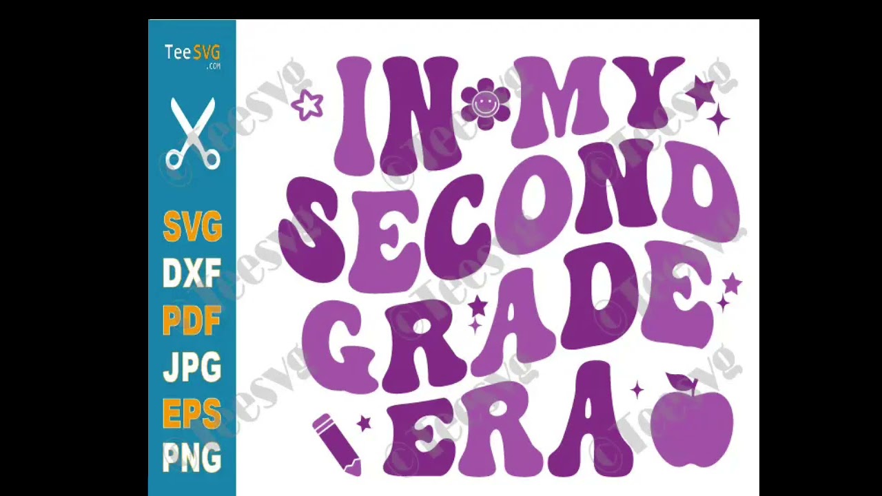 2nd Grade Teacher SVG PNG CLIPART | Purple In My Second Grade Era SVG | In My 2nd Grade Era SVG |