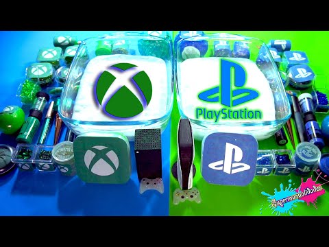 Mezclando Xbox vs Playstation en Slime Fluffy - Supermanualidades