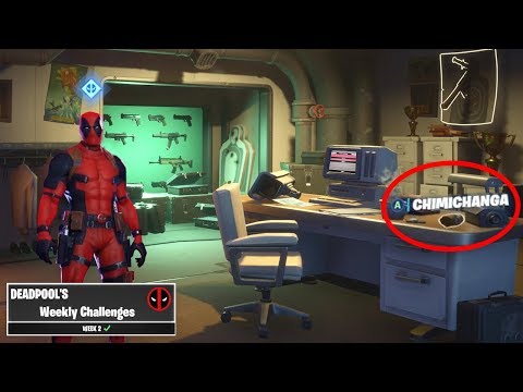 NEW DEADPOOL CHALLENGES IN FORTNITE! (WEEK 2 DEADPOOL)