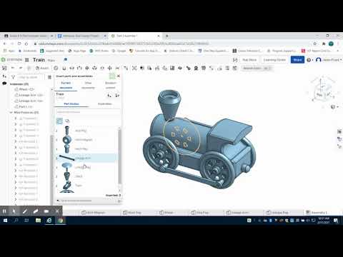Train Linkage Peg & Assembly Onshape PLTW IED