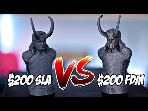 $200 Resin 3D Printer vs $200 FDM 3D Printer | Monoprice MP Mini SLA vs Creality Ender 3