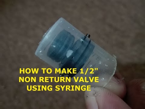 Make Non Return Valve using Syringe