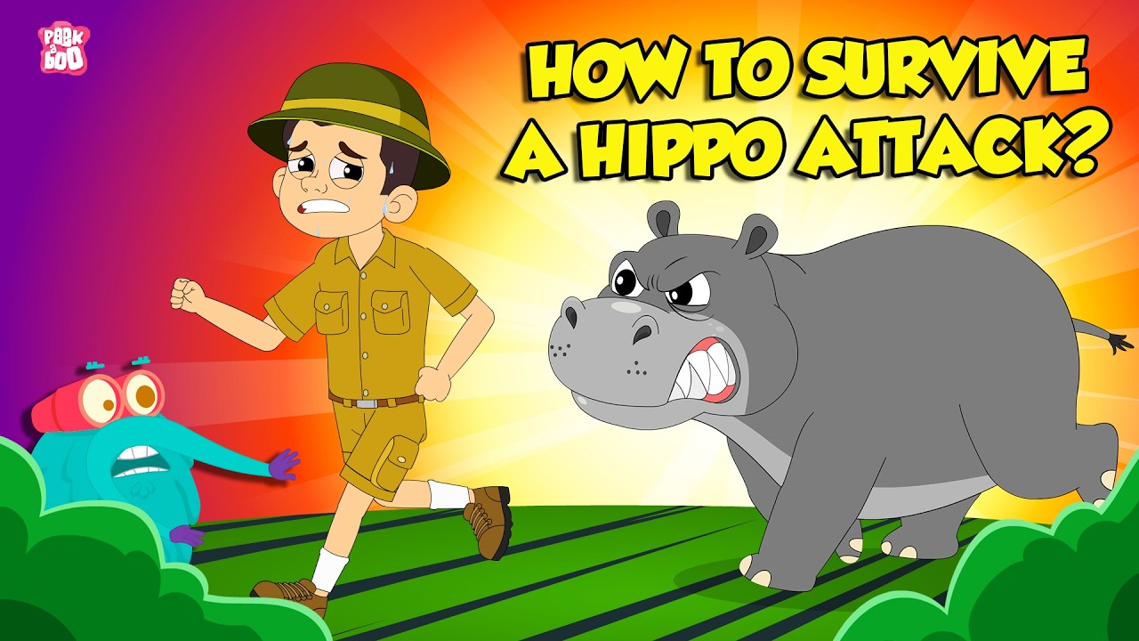 Are Hippopotamus Dangerous? 🦛 How to Survive Hippo Attack? | Hippo Bite Force | Dr. Binocs Show