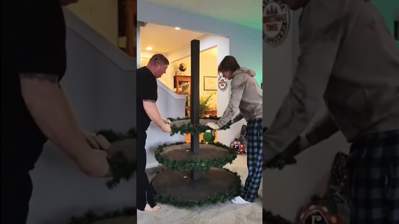 How to make a DIY Christmas Village Tree #christmasvillage #diychristmasdecor