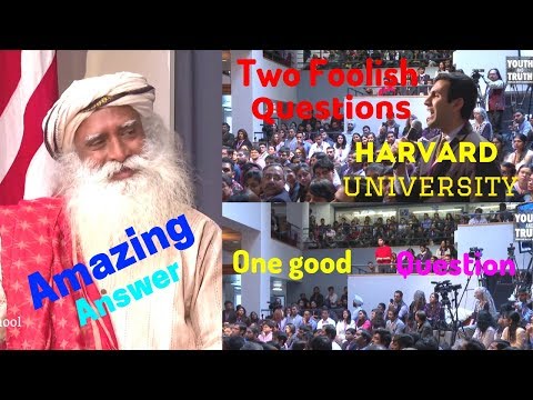Sadhguru Guides Clueless Questioners at Harvard university