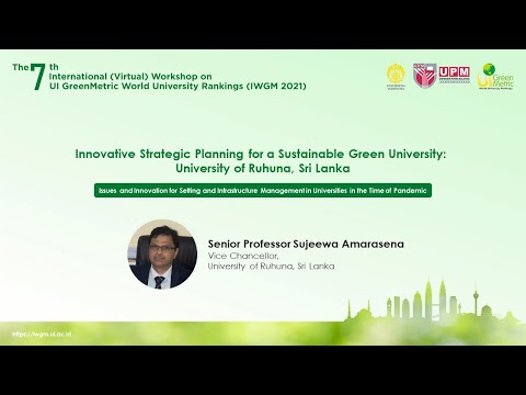 Senior Professor Sujeewa Amarasena, Vice Chancellor, University of Ruhuna, Sri Lanka