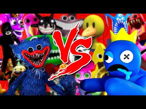 Huggy Wuggy Vs Blue + outras Batalhas de Rap de Personagens de Terror (Compilado com melhores rimas)