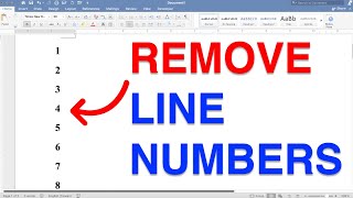 How To Remove Line Numbers From Word Document