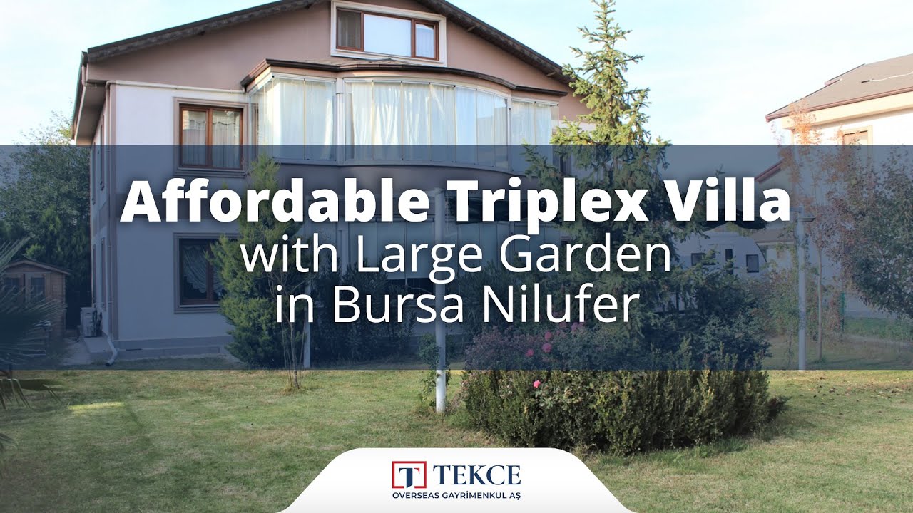 Nilüfer Özlüce'de Uygun Fiyatlı Geniş Bahçeli Triplex Villa