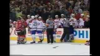 Vaclav Varada injures Jose Theodore, then gets run by Doug Gilmour