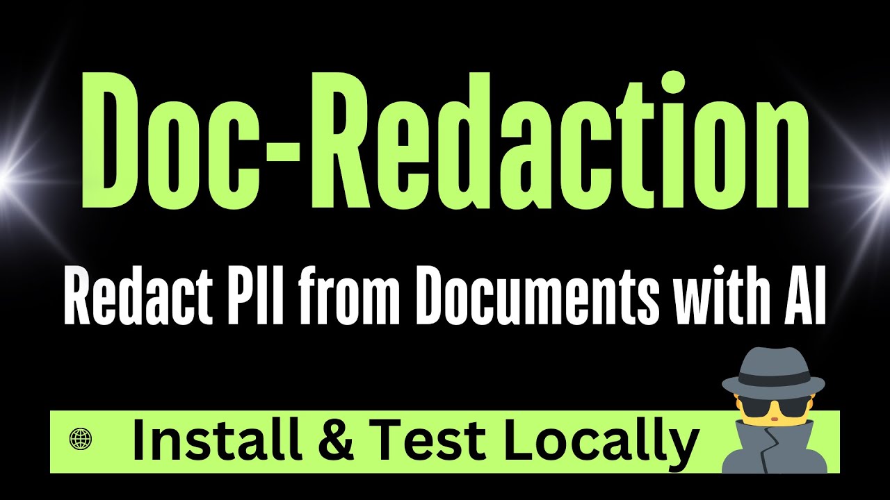 Doc-Redaction: Redact PII from Documents with AI - Install Locally