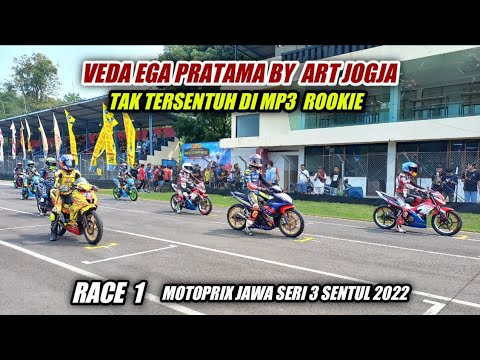 Veda Ega Pratama ART JOGJA Tak Terbendung di RACE 1 ROOKIE Motoprix Seri 3 Sentul 2022