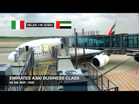 RELATÓRIO DE VIAGEM | Emirates A380 BUSINESS CLASSE | Milão MXP ✈ Dubai DXB