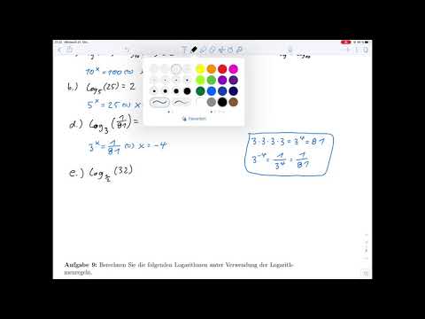 Übungsblatt1.2 – Logarithmen Aufg.8 und 9