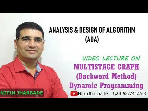 Multistage Graph Problem - Backward Method (Dynamic Programming)