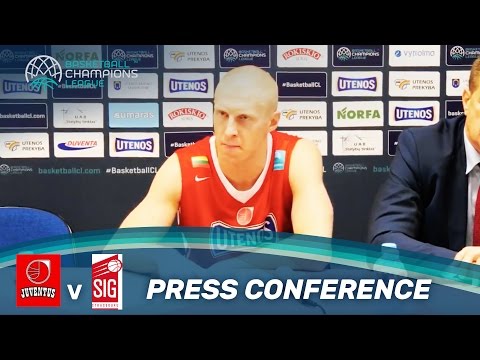 Juventus Utena (LTU) v SIG Strasbourg (FRA) - Press Conference - Basketball Champions League