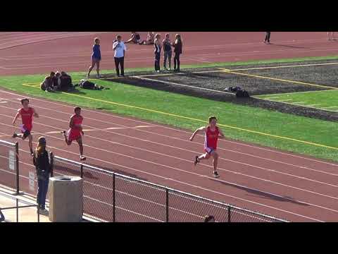 JVB 200m Heat 3 vs Huntington Beach 4-18-18 - Los Alamitos Boys