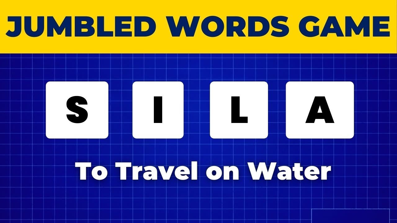 4 Letters Jumbled Words Game - Guess The Scrambled Words