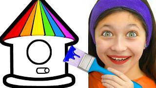Download lagu Angel & Adel Painting a Birdhouse | Amazing Learning Video for Toddlers mp3