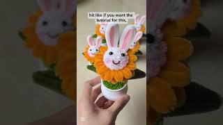 FuzzyTwist Easy DIY Bunny Sunflower Pot | Pipe Cleaner Flower Pot | Chenille Stem Craft Ideas