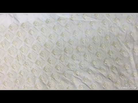 Embroidered banglori silk embroidery fabric