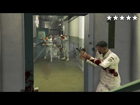 GTA 5 - ARMY Franklin VS Military Base! (Epic Five Star WAR)