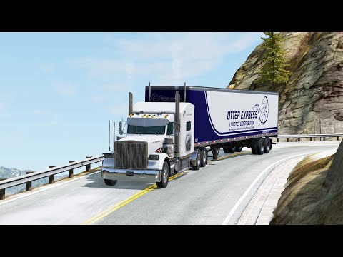 Truck vs Dangerous Mountain Road - BeamNG.Drive