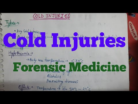 Cold Injuries || Forensic Medicine