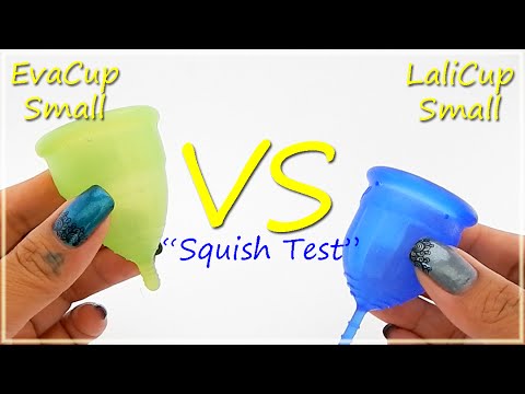 EvaCup Sm vs LaliCup Sm "Squish Test" - Menstrual Cups
