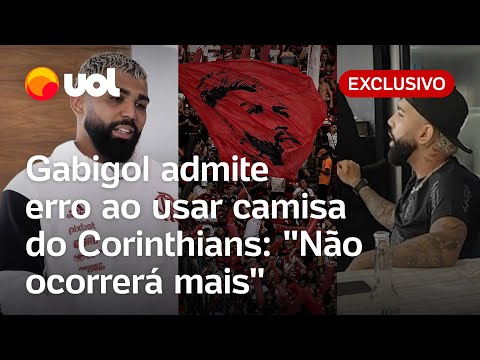 Gabigol admite erro ao usar camisa do Corinthians, pede desculpa e promete: 'Não ocorrerá mais'