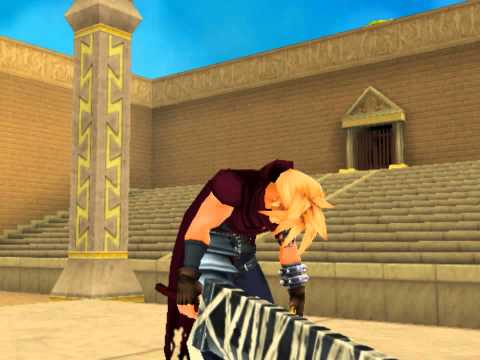 Kingdom Hearts, English cutscene: 60 - Cloud Defeated, Cerberus Appears - HD 720p
