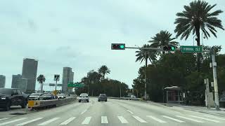 [4K] Driving across a bridge | Miami, USA